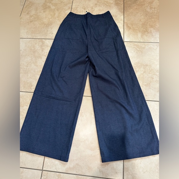 Commense Mid - waist pleated Wide - leg Pants - Picture 4 of 9